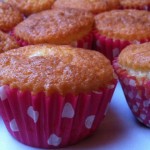 muffins med rabarber og marcipan