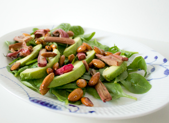 salat_rabarber_4 Salat med bagte rabarber